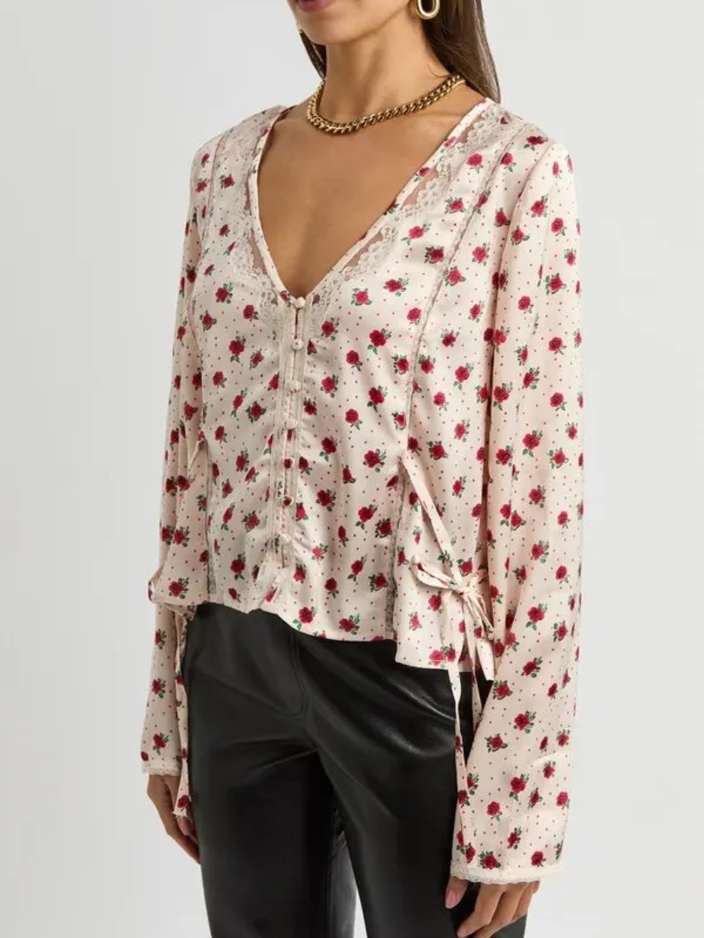 Free People Field of Roses Blouse